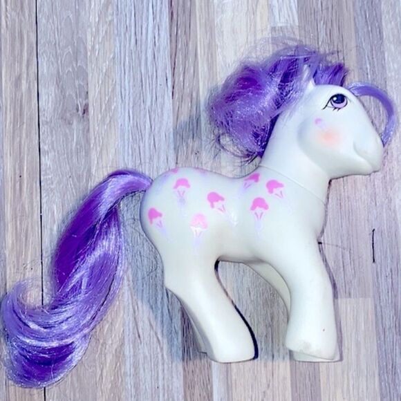 Hasbro Other - Vintage my little pony collectible figure white ice cream lavender hair pony